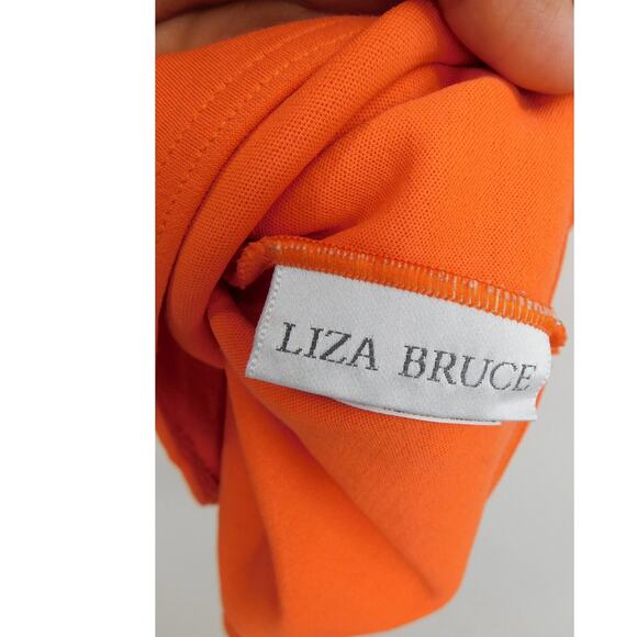 Liza Bruce‎ Women's Orange Stretch Pullover Tank Top Size Small Vibrant - Picture 3 of 4